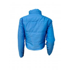 Women'S Stylish Yellow Puffer Jacket - Casual Long Sleeve, Short Length, Zip-Up with Pockets, Perfect for Winter Fashion, Winter Fashion Jacket|Zipup Jacket|Padded Jacket, Yellow Jacket/coat Women, Winter Jacket Women, Coat For Women