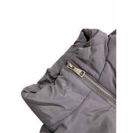 Women'S Stylish Yellow Puffer Jacket - Casual Long Sleeve, Short Length, Zip-Up with Pockets, Perfect for Winter Fashion, Winter Fashion Jacket|Zipup Jacket|Padded Jacket, Yellow Jacket/coat Women, Winter Jacket Women, Coat For Women