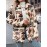 Women's Aztec Geometric Print Hooded Fleece Coat - Mid-Length Casual Winter Jacket with Front Pockets, Machine Washable & Single-Button Closure for Autumn/Winter Outings, Autumn Fashion, Ethnic Pattern Design, Durable Warmth