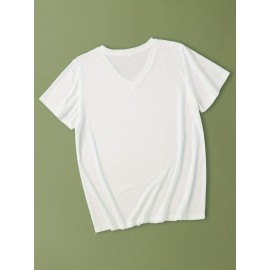 Women'S Casual V-Neck T-Shirt with 