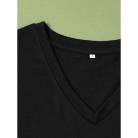 Women'S Casual V-Neck T-Shirt with 