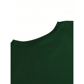 Women'S Cherry Graphic Long Sleeve T-Shirt - Vibrant Red Cherry Print, Casual Crew Neck, Machine Washable, Spring/Summer Vacation Top, Cherry Tshirt