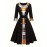 Patchwork Checkered Faux Two-Piece Vintage Dress